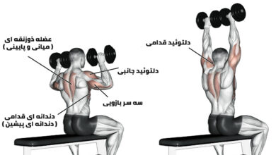 پرس سرشان دمبل نشسته