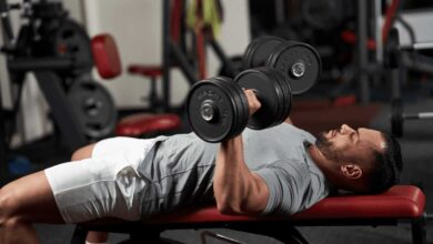 آموزش پرس سینه دمبل