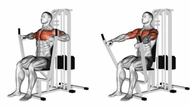 آموزش پزس سینه دستگاه نشسته