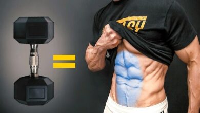 سیکس پک با دمبل